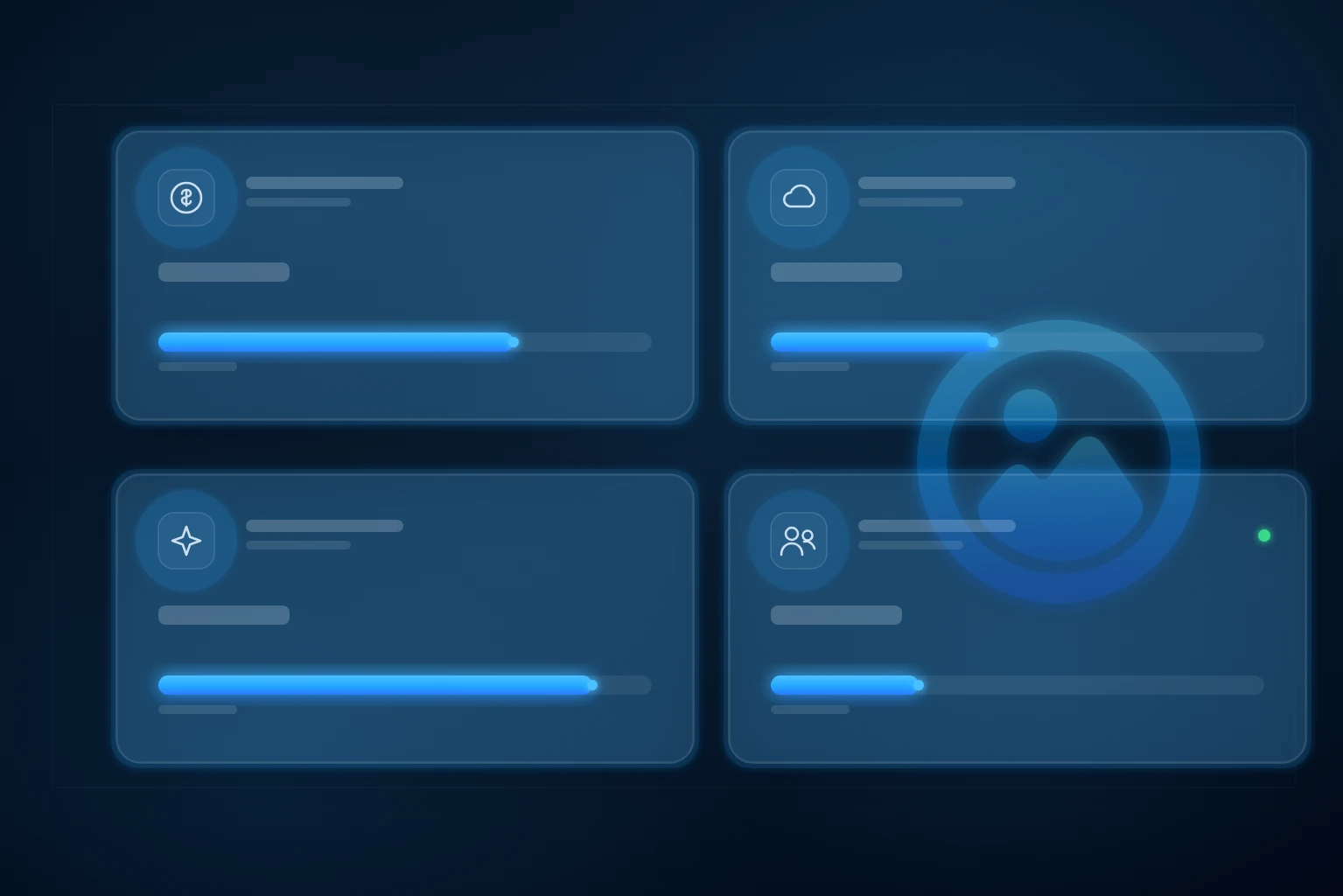 AllPicture credit usage dashboard with storage, AI, editing, and team pool indicators